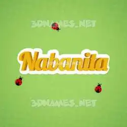 nabanita in Ladybugs style - 3D name wallpaper