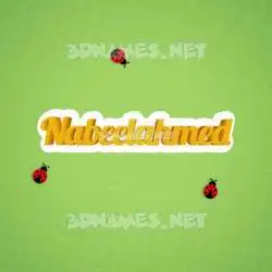 nabeelahmed in Ladybugs style - 3D name wallpaper