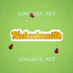 nabeelmalik in Ladybugs style - 3D name wallpaper