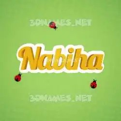 nabiha in Ladybugs style - 3D name wallpaper
