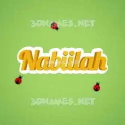 nabiilah in Ladybugs style - 3D name wallpaper