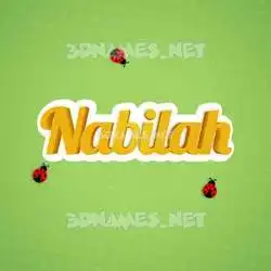 nabilah in Ladybugs style - 3D name wallpaper