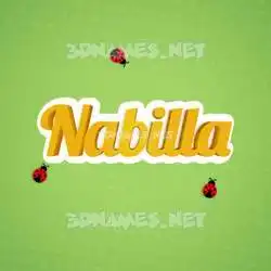 nabilla in Ladybugs style - 3D name wallpaper