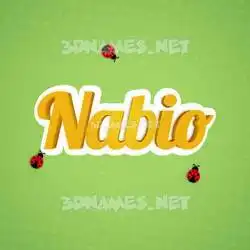 nabio in Ladybugs style - 3D name wallpaper