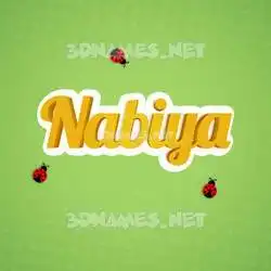 nabiya in Ladybugs style - 3D name wallpaper