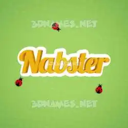 nabster in Ladybugs style - 3D name wallpaper