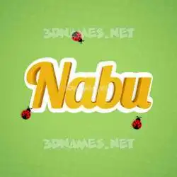 nabu in Ladybugs style - 3D name wallpaper
