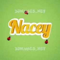 nacey in Ladybugs style - 3D name wallpaper