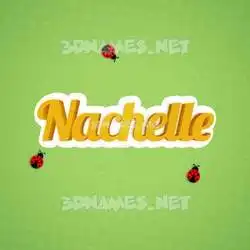 nachelle in Ladybugs style - 3D name wallpaper