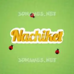 nachiket in Ladybugs style - 3D name wallpaper