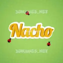 nacho in Ladybugs style - 3D name wallpaper