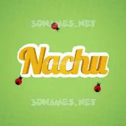 nachu in Ladybugs style - 3D name wallpaper