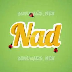 nad in Ladybugs style - 3D name wallpaper
