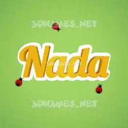 nada in Ladybugs style - 3D name wallpaper