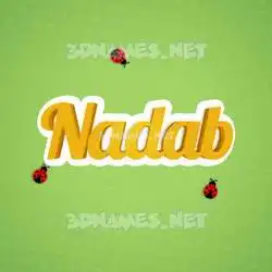 nadab in Ladybugs style - 3D name wallpaper