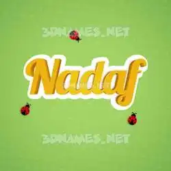 nadaf in Ladybugs style - 3D name wallpaper