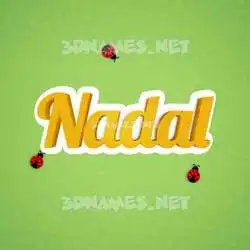 nadal in Ladybugs style - 3D name wallpaper