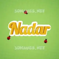 nadar in Ladybugs style - 3D name wallpaper