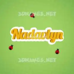 nadavlyn in Ladybugs style - 3D name wallpaper