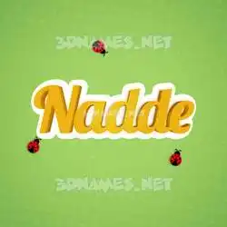 nadde in Ladybugs style - 3D name wallpaper