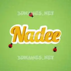 nadee in Ladybugs style - 3D name wallpaper