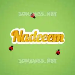 nadeeem in Ladybugs style - 3D name wallpaper