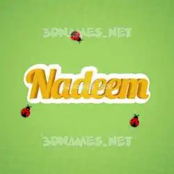 nadeem in Ladybugs style - 3D name wallpaper