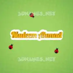 nadeem ahmad in Ladybugs style - 3D name wallpaper