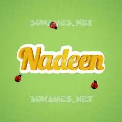 nadeen in Ladybugs style - 3D name wallpaper