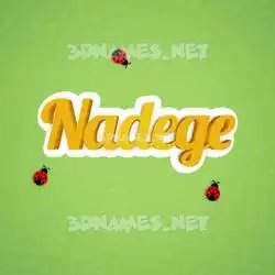 nadege in Ladybugs style - 3D name wallpaper