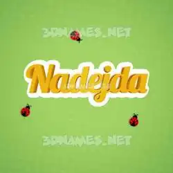 nadejda in Ladybugs style - 3D name wallpaper