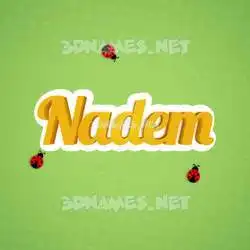nadem in Ladybugs style - 3D name wallpaper