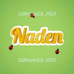 naden in Ladybugs style - 3D name wallpaper
