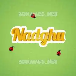 nadghu in Ladybugs style - 3D name wallpaper