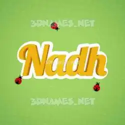 nadh in Ladybugs style - 3D name wallpaper