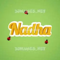 nadha in Ladybugs style - 3D name wallpaper