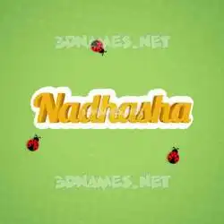 nadhasha in Ladybugs style - 3D name wallpaper