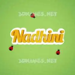 nadhini in Ladybugs style - 3D name wallpaper