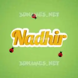 nadhir in Ladybugs style - 3D name wallpaper