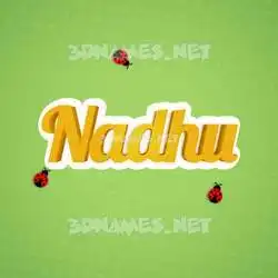 nadhu in Ladybugs style - 3D name wallpaper