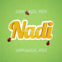 nadi in Ladybugs style - 3D name wallpaper