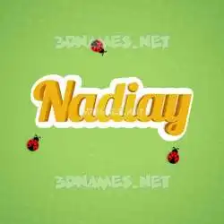 nadiay in Ladybugs style - 3D name wallpaper