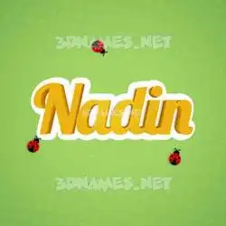 nadin in Ladybugs style - 3D name wallpaper