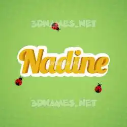 nadine in Ladybugs style - 3D name wallpaper