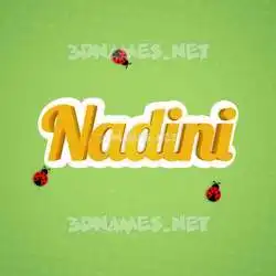 nadini in Ladybugs style - 3D name wallpaper