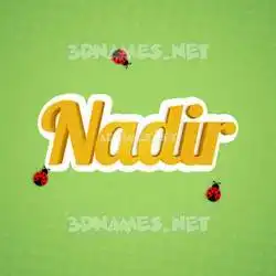 nadir in Ladybugs style - 3D name wallpaper