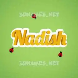 nadish in Ladybugs style - 3D name wallpaper