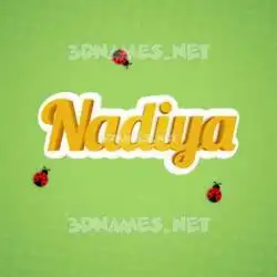 nadiya in Ladybugs style - 3D name wallpaper