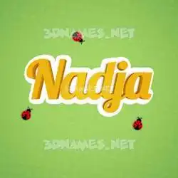 nadja in Ladybugs style - 3D name wallpaper