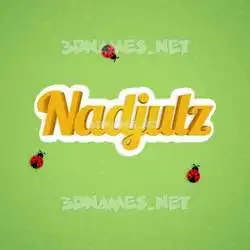 nadjulz in Ladybugs style - 3D name wallpaper